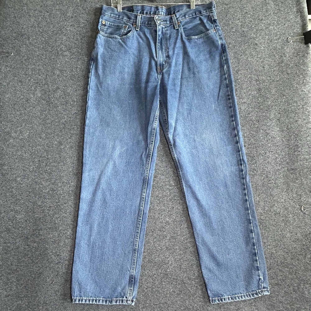 Levis 550 Men's 36x32 Stone Wash Relaxed Fit Straight Leg Denim Jeans